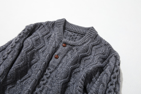 ★12 月中旬發貨★ 羊毛 100% Low Gauge Knit 炭灰色 221101-1 第2張的照片