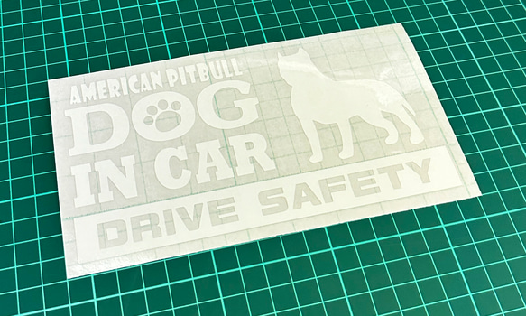 犬種名・DOG IN CAR・DRIVE SAFETY　アメリカン・ピットブル 2枚目の画像