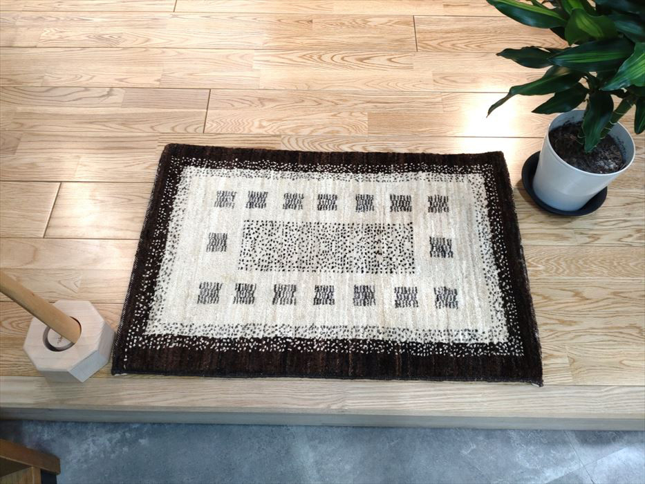 天然ラグ ガゼニラハット 玄関マット 69x46cm P91 カーペット・絨毯