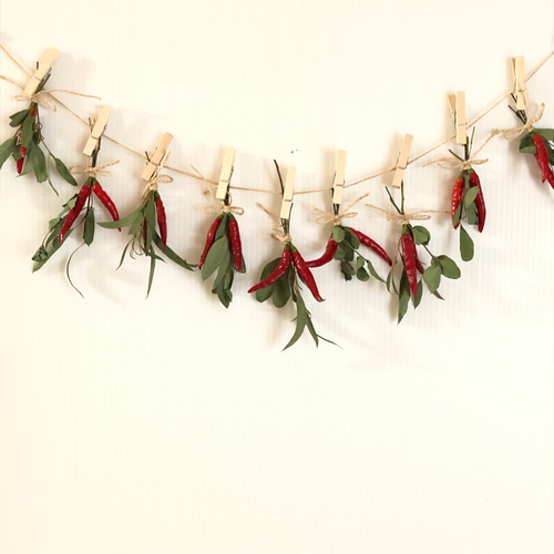 ドライフラワーガーランド（唐辛子） ドライフラワー Rest garden 通販