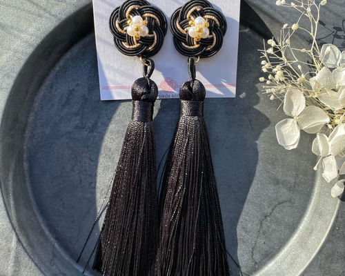 ☆❤️ ピアス　水引　桜　イヤリング　和装　　タッセル　着物 ☆❤️ ピアス水引桜イヤリング和装タッセル着物