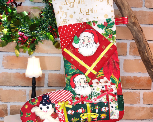 【ハンドメイド】クリスマス キルト タペストリー98×98cm ハンドメイド】クリスマス キルト タペストリー98×98cm