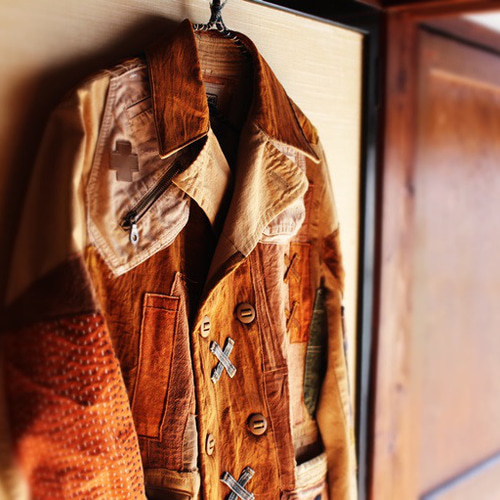 SAYOCAFE＋R/柿渋染めパッチの豪華ジャケット ジャケット 衣工房