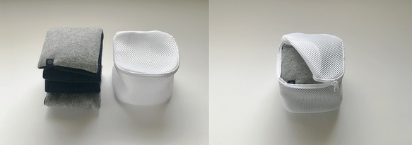 暖をつつむ　純カシミヤコンパクトマフラー　ライト杢グレー 7枚目の画像