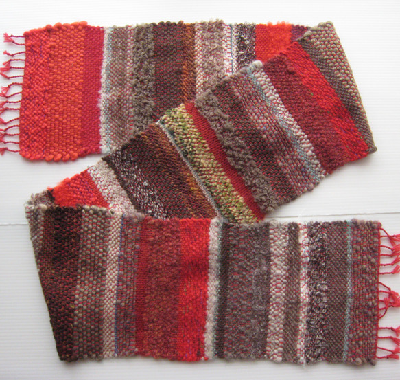 毛糸の手織りマフラー206 5枚目の画像