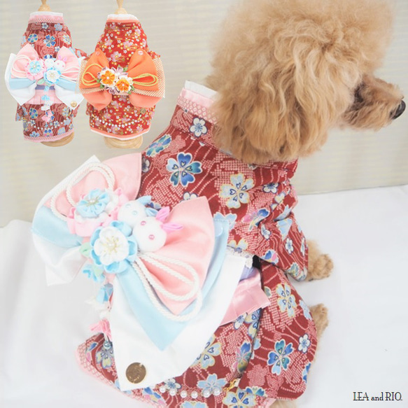 着物 和服 和装 和柄 パピー 小型犬 犬 猫 ペット 服 犬服P816 817 ♡新作♡ 着物 和服 和装 和柄 極小犬 超小型犬 パピー 小型犬