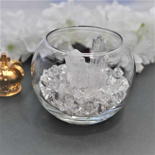 天然石浄化セット ヒマラヤ水晶さざれ ディープローズクォーツ