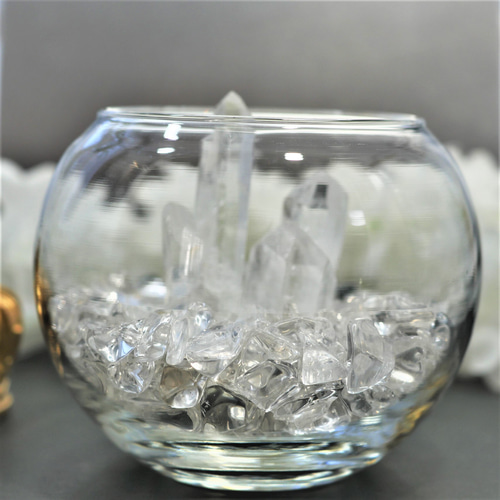 天然石浄化セット ヒマラヤ水晶さざれ ディープローズクォーツ