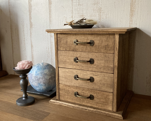 アンティーク 小引き出し 4杯抽斗 小物入れ 無垢材 昭和レトロ z736 アンティーク 小引き出し 4杯抽斗 小物入れ 無垢材 昭和レトロ z736