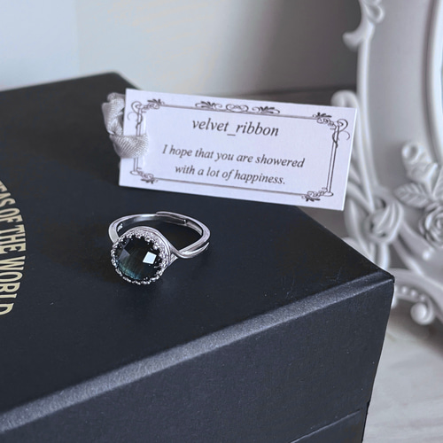 ブルータイガーアイ クリスタル silver925 リング ＊ 指輪