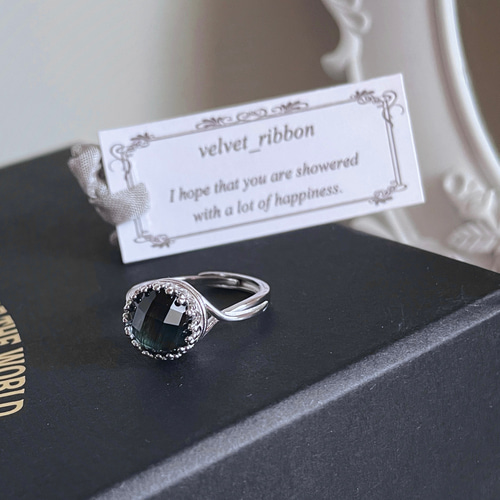 ブルータイガーアイ クリスタル silver925 リング ＊ 指輪 メンズ