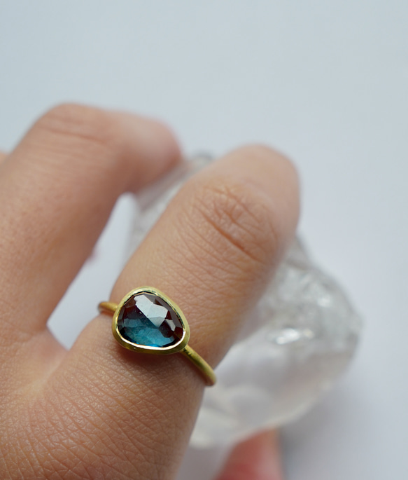 DISNEY K18 PG ミッキー リング ブルートパーズ 11号 Amazon