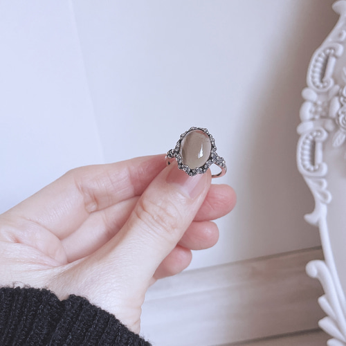 残り僅か‼ AAA スモーキークォーツ silver925 リング ＊ フリーサイズ