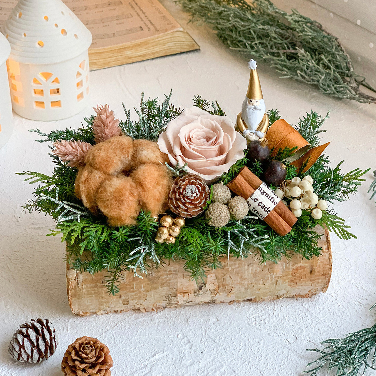 【再販】森のクリスマス / プリザーブドフラワーアレンジ