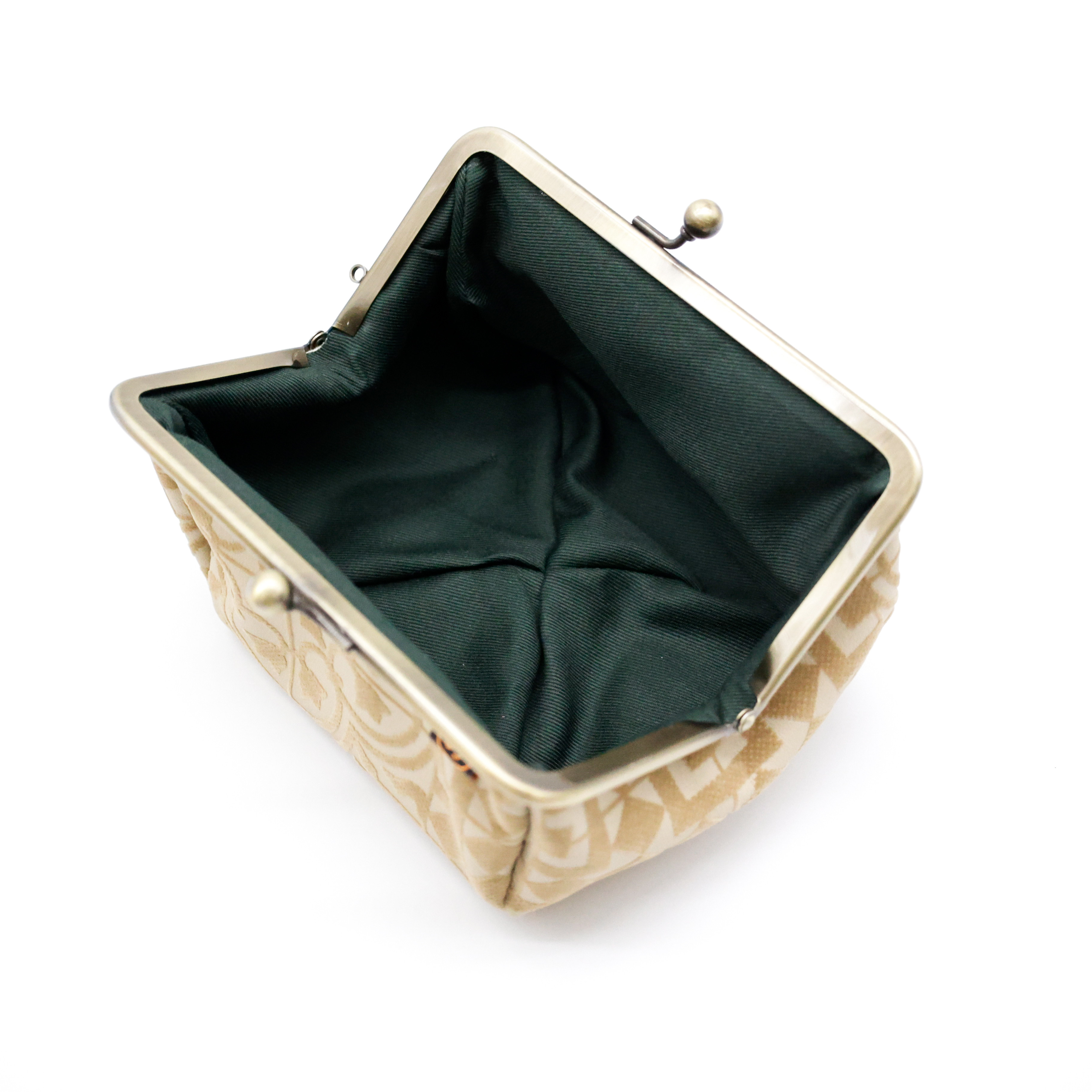 ★Sobagni(ソバニ)★ときめきエシカルがま口ポーチ★モロッコベージュ 115103