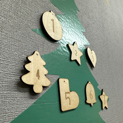 クリスマスツリー　アドベントカレンダー　ウォールステッカー 4枚目の画像