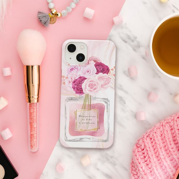 iPhone Android 花と香水の選べるスマホケース 強化ガラス・グリップ・バンパー・ストラップ他 3枚目の画像