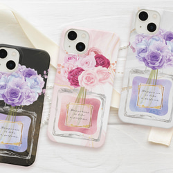 iPhone Android 花と香水の選べるスマホケース 強化ガラス・グリップ・バンパー・ストラップ他 1枚目の画像