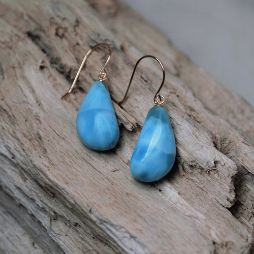 ラリマーのピアス K18 ラリマーピアス ピアス（フック・チェーン） Caribbean Jewelry