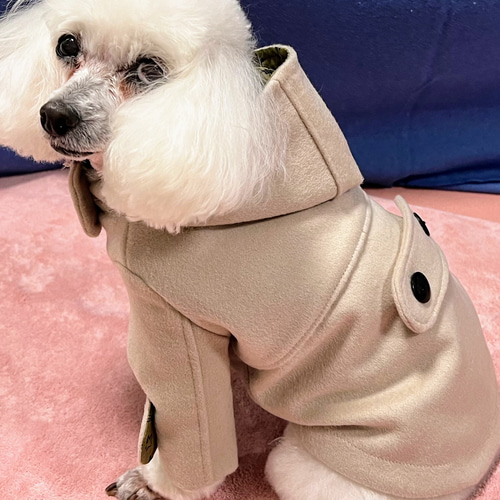 犬服コート ウール 一点もの ダッフルコート ペット服・アクセサリー