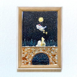 受注制作】ぼくが見た夢【うさぎと月】 絵画 kuro 通販 11537819