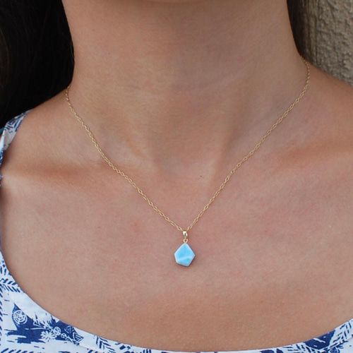 K10 ラリマー ネックレス ネックレス・ペンダント Caribbean Jewelry