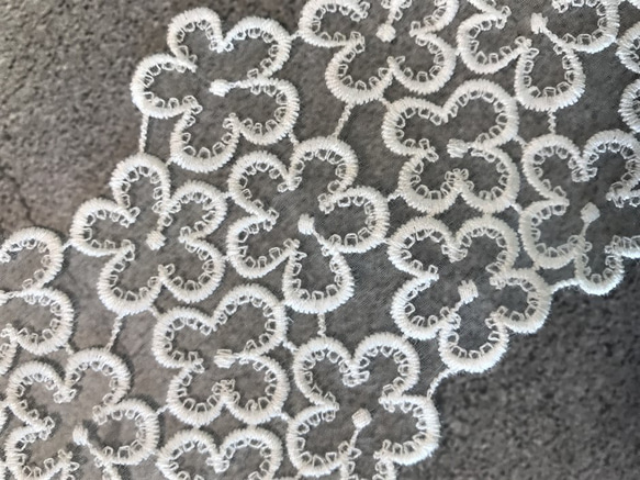 2m オーガンジーレース モチーフ 小花柄 日本製 lace-No,143 1枚目の画像