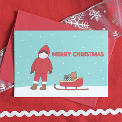 クリスマスカード - Sleigh 1枚目の画像