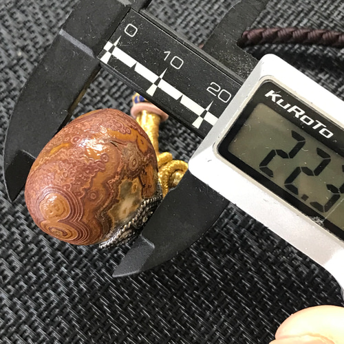 ゴビ石−1008 眼石 原石 マクラメ編 ネックレス パワースートン 