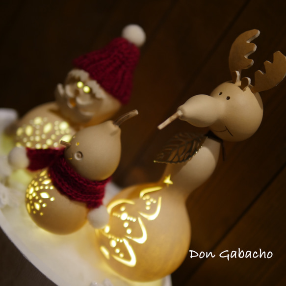 ひょうたんランプ★クリスマスバケット 10枚目の画像
