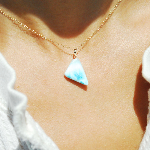 K10 ラリマー ネックレス ネックレス・ペンダント Caribbean Jewelry