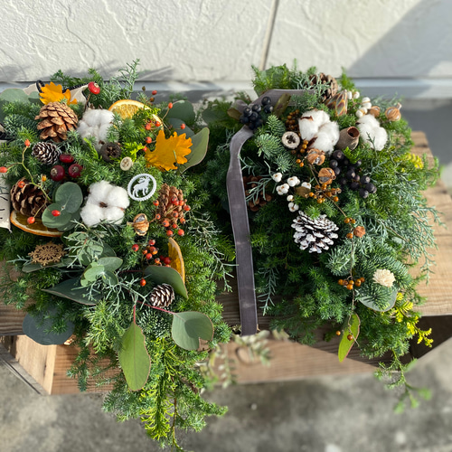 クリスマススワッグ2025 シンプル 11月後半から発送予定 リース