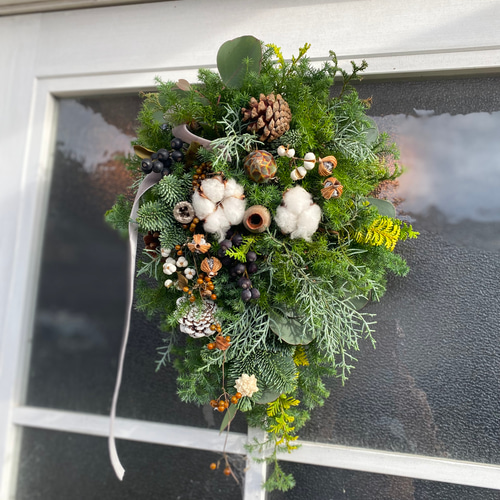 クリスマススワッグ2025 シンプル 11月後半から発送予定 リース