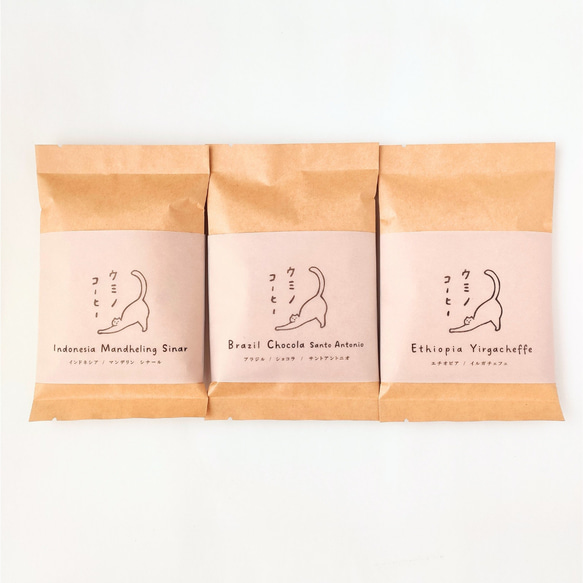 コーヒー豆飲み比べセット（100g×3種）/自家焙煎コーヒー豆/粉/ドリップコーヒー/大容量/おいしい/おしゃれ 1枚目の画像