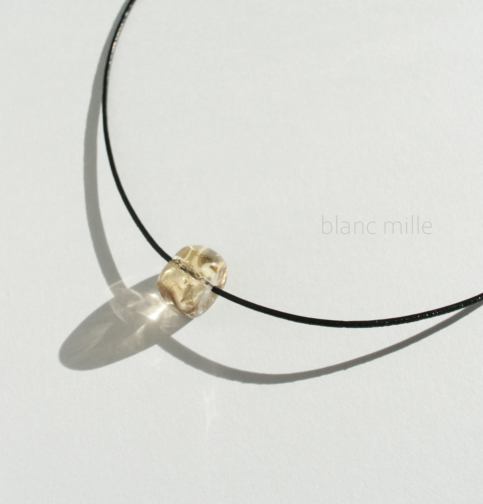 No.1858○*ブラウントパーズ 18金 革紐ネックレス○*K18トパーズレザーチョーカー　11月の誕生石 15,836円