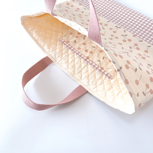5点セット】《 くすみチェリー 》レッスンバッグ 上履き入れ 体操着袋