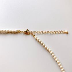 【母親節禮物】棉質珍珠項鍊&amp;超細手術不銹鋼鏈項鍊 N121 金屬防過敏 第11張的照片