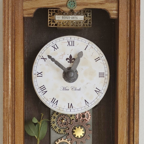 OLD FASHIONED Ⅴ レトロな壁掛け時計 手作り品 #005 インテリア