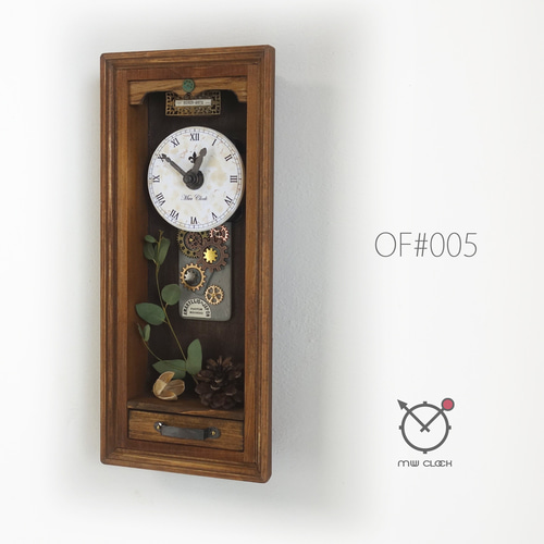 OLD FASHIONED Ⅴ レトロな壁掛け時計 手作り品 #005 インテリア