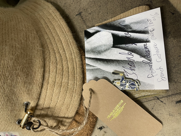 fear&desire french cashmere fabric hat F 12枚目の画像