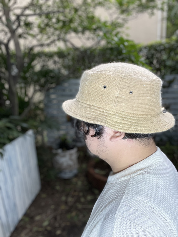 fear&desire french cashmere fabric hat F 4枚目の画像