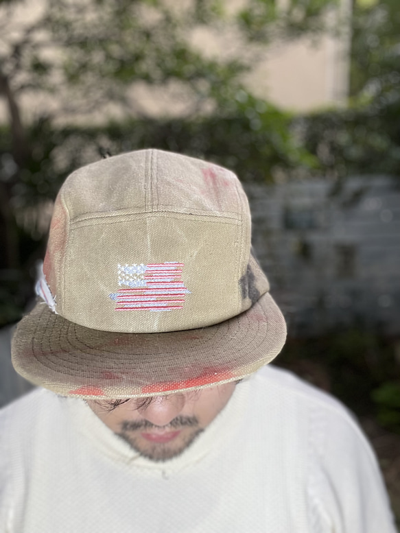 fear&desire German army bag remake 5panel cap w/wappen 1枚目の画像