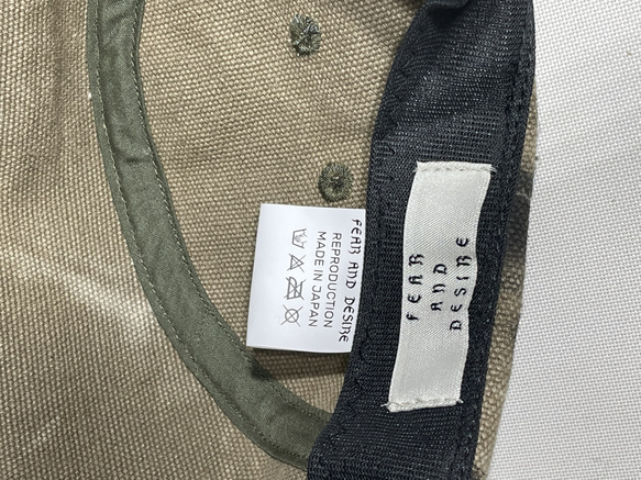 fear&desire German army bag remake cap F 5枚目の画像