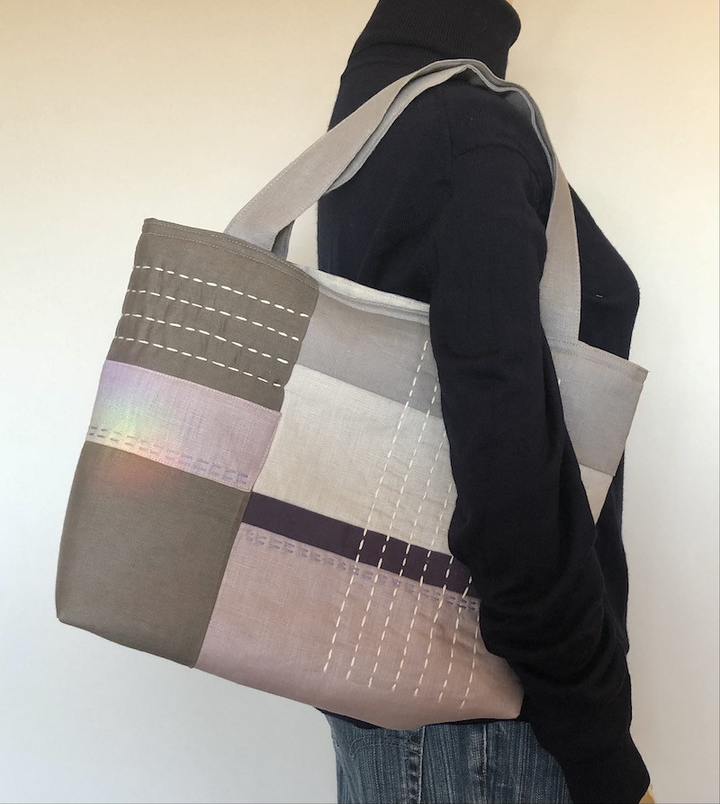 リネン　パッチステッチかばん　1