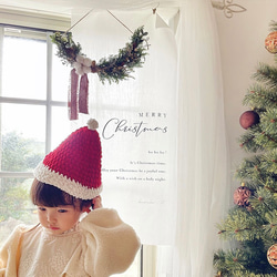 【選べる2種類】クリスマスリース グリーン × クリスマスタペストリー 2点セット / ドライフラワー クリスマス雑貨 16枚目の画像