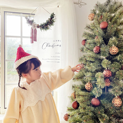 【選べる2種類】クリスマスリース グリーン × クリスマスタペストリー 2点セット / ドライフラワー クリスマス雑貨 14枚目の画像