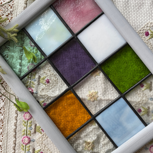 ステンドグラス パネル 大正ロマン 格子戸 その他インテリア雑貨