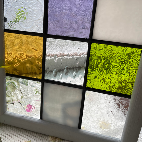 ステンドグラス パネル 大正ロマン 格子戸 その他インテリア雑貨