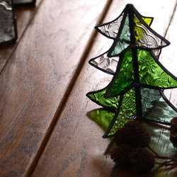 【ｂ様オーダー品】ステンドグラス　クリスマスツリー　ｆ 2枚目の画像