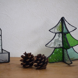 【ｂ様オーダー品】ステンドグラス　クリスマスツリー　ｆ 4枚目の画像